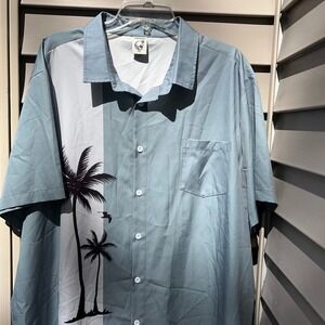 Hardaddy Mens XXL VTG style Bowling Shirt Palm Tree Short Sleeve‎ Button Down